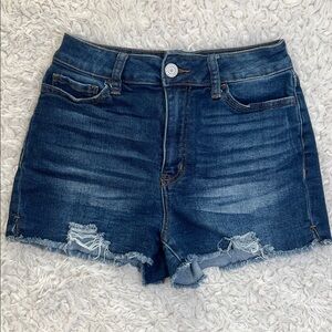 SO Super High Rise Curvy Shorts Jean Size 7/28W Denim Distressed